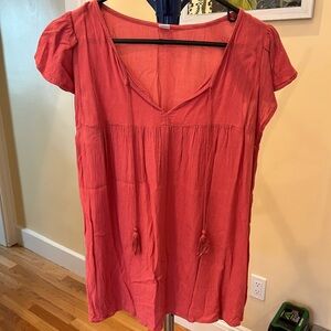 Pink Old Navy peasant blouse